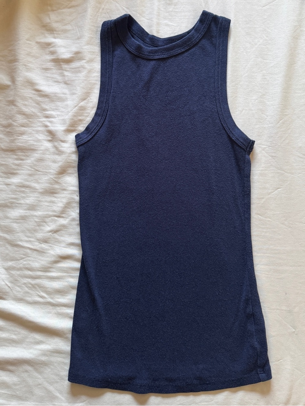 a new day - Navy Ribbed Tank Top - Size XS